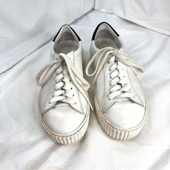 M. GEMI The Palestra Due Women’s White Sneaker Size 37.5/ 7.5 Made in Italy - Picture 2 of 8